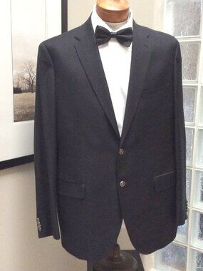Tip Top Men's Black Suit Jacket Made in Italy 50R